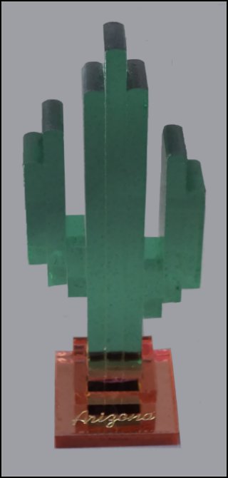 Vertical Saguaro Cactus with Copper Base